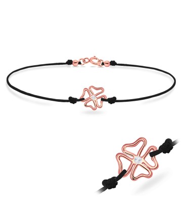 Matt Rope with Clover Leaf Anklet ANK-104-RO-GP